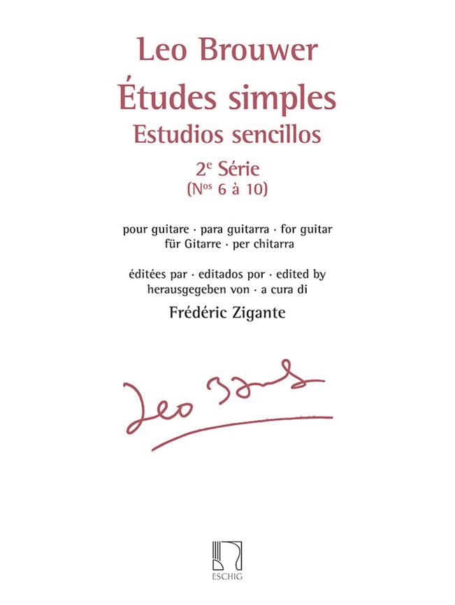 Brouwer: Simple Studies 2nd Series for Guitar published by Eschig